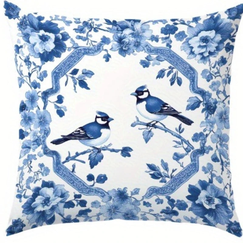 Pillow Covers 18x18 Inch Blue White by MadisonnSavannahBoutique