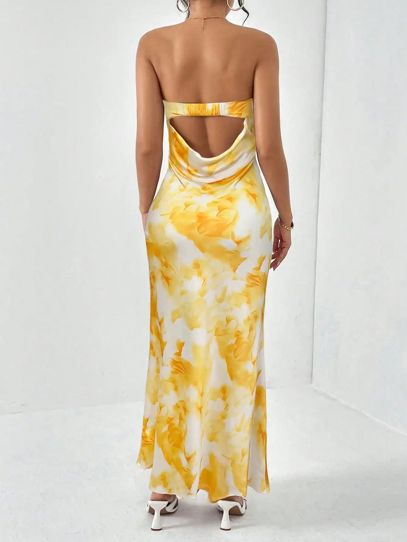 Women Sleeveless Backless Floral Print Maxi Dress Summer by MadisonnSavannahBoutique