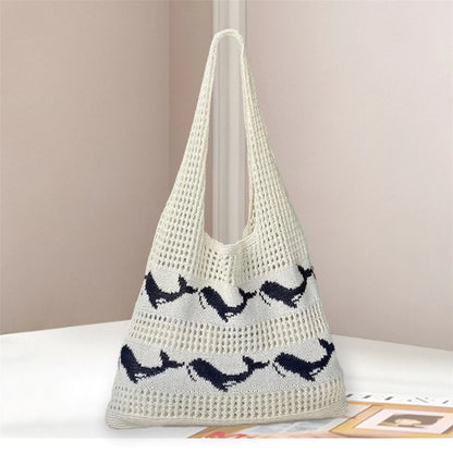 Handmade Crochet Tote Bag with Seahorse Design by MadisonnSavannahBoutique