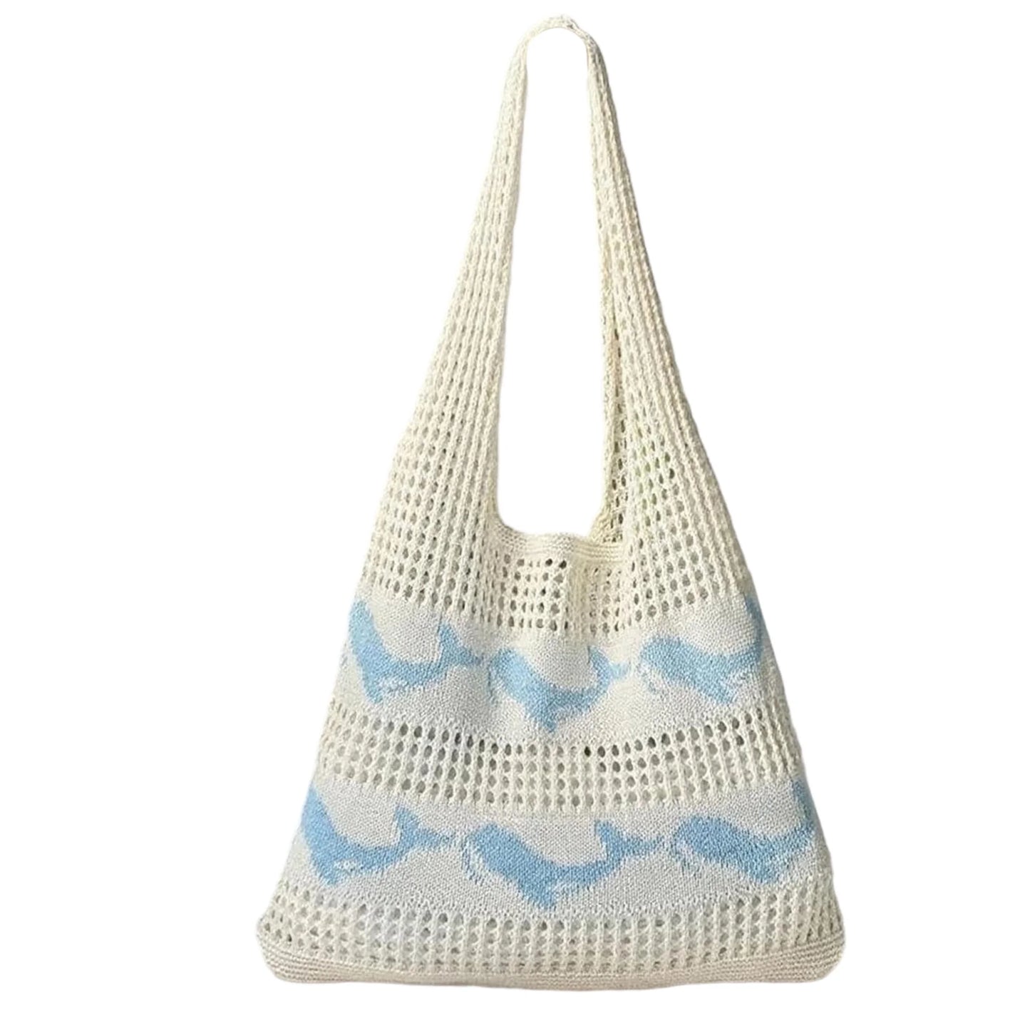 Handmade Crochet Tote Bag with Seahorse Design by MadisonnSavannahBoutique