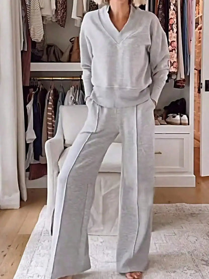2-Piece Wide Leg Pants Set by MadisonnSavannahBoutique