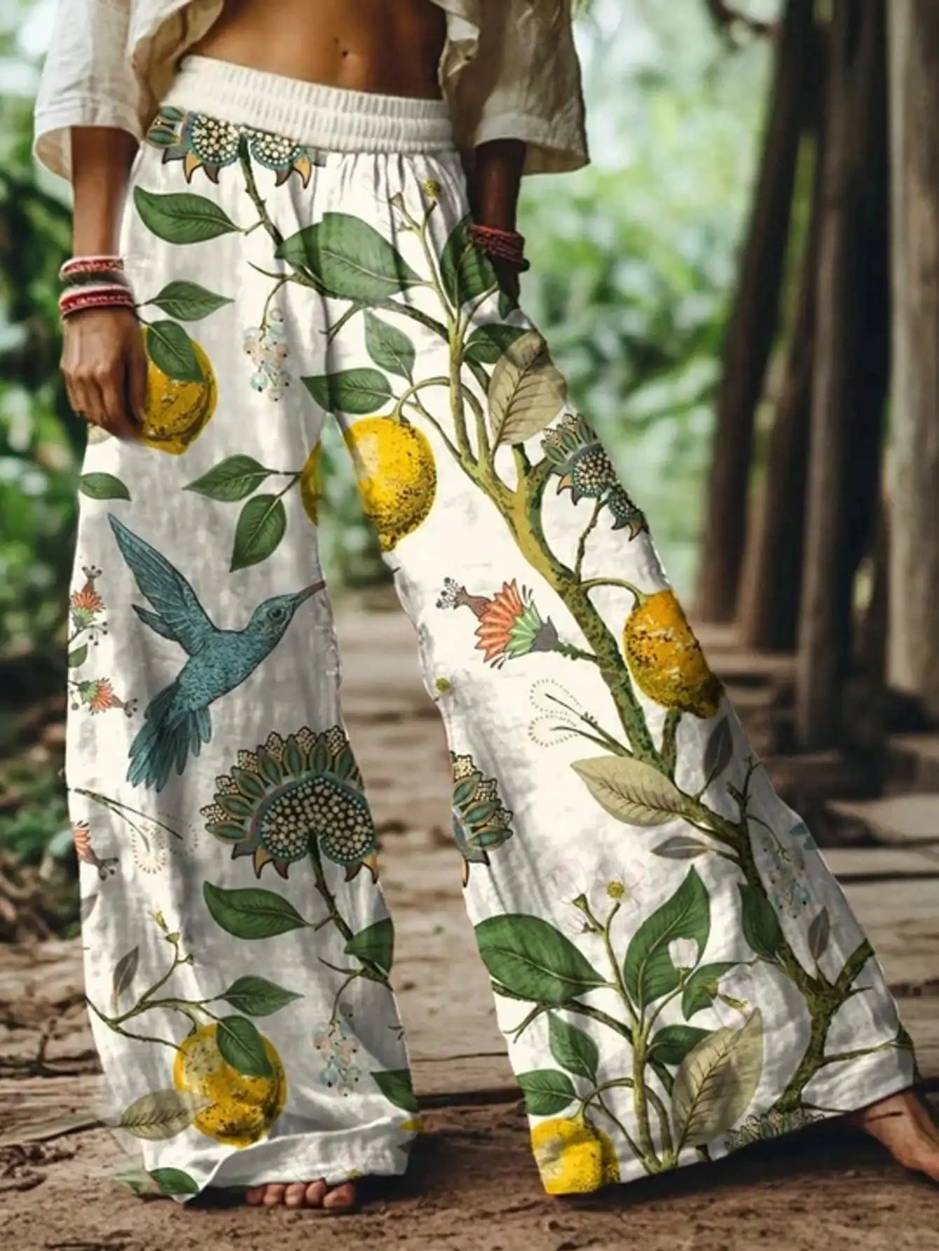 Floral Print Wide Leg Pants by MadisonnSavannahBoutique