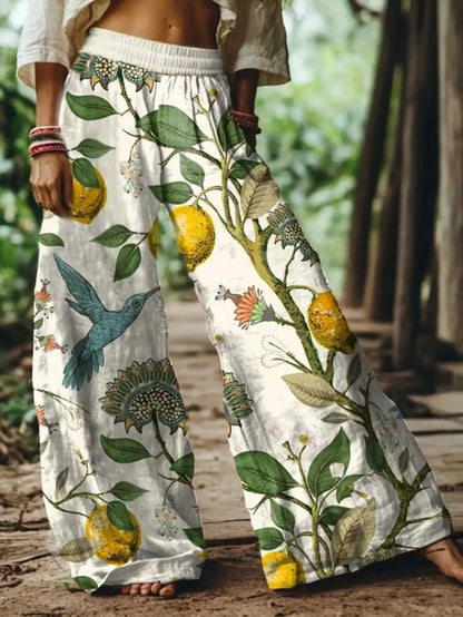 Floral Print Wide Leg Pants by MadisonnSavannahBoutique