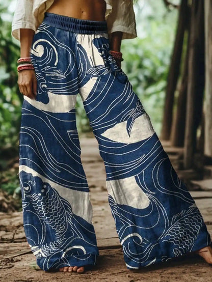 Floral Print Wide Leg Pants by MadisonnSavannahBoutique