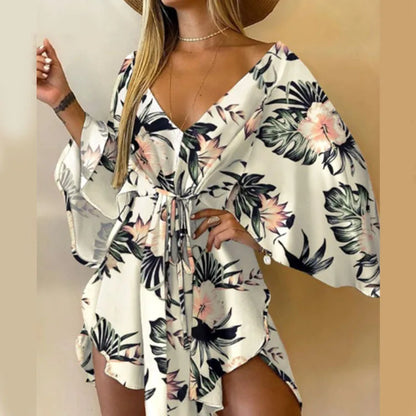 Flowers Print Bohemian Beach cover up by MadisonnSavannahBoutique