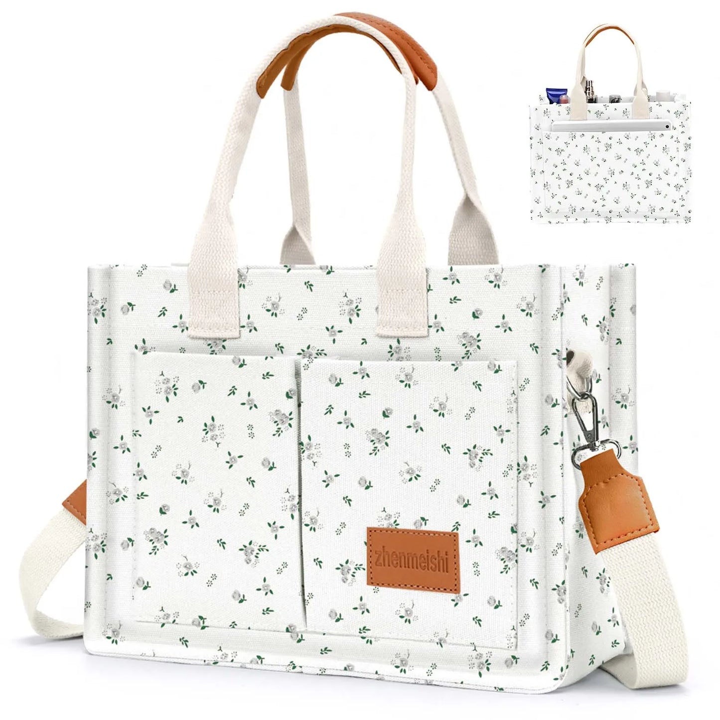 Canvas Tote Bags with Pockets by MadisonnSavannahBoutique