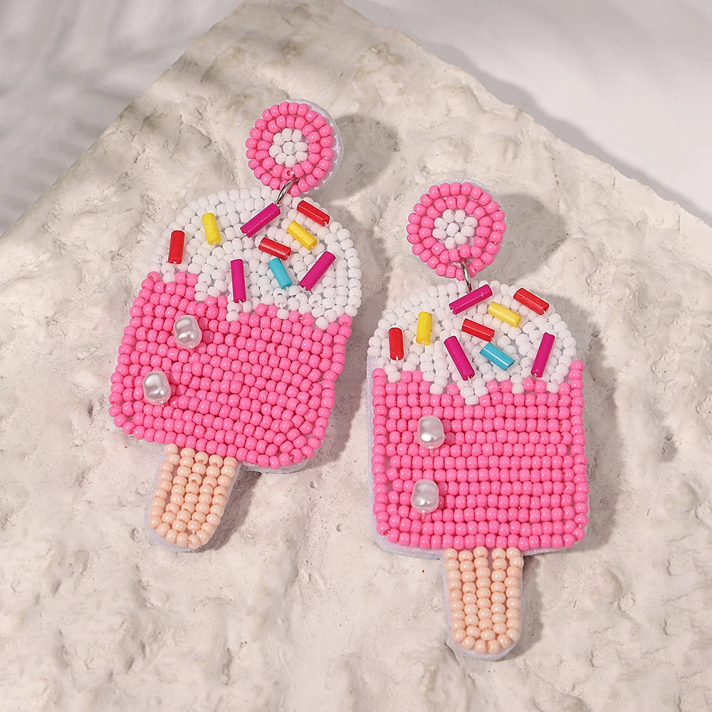 Bohemian Starfish Lobster Conch Seed Bead Drop Earrings Handmade by MadisonnSavannahBoutique