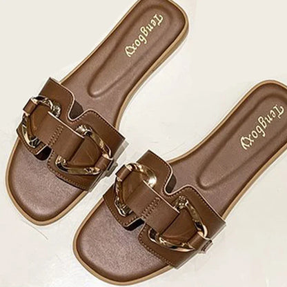 Women Single Band Flat Sandals by MadisonnSavannahBoutique