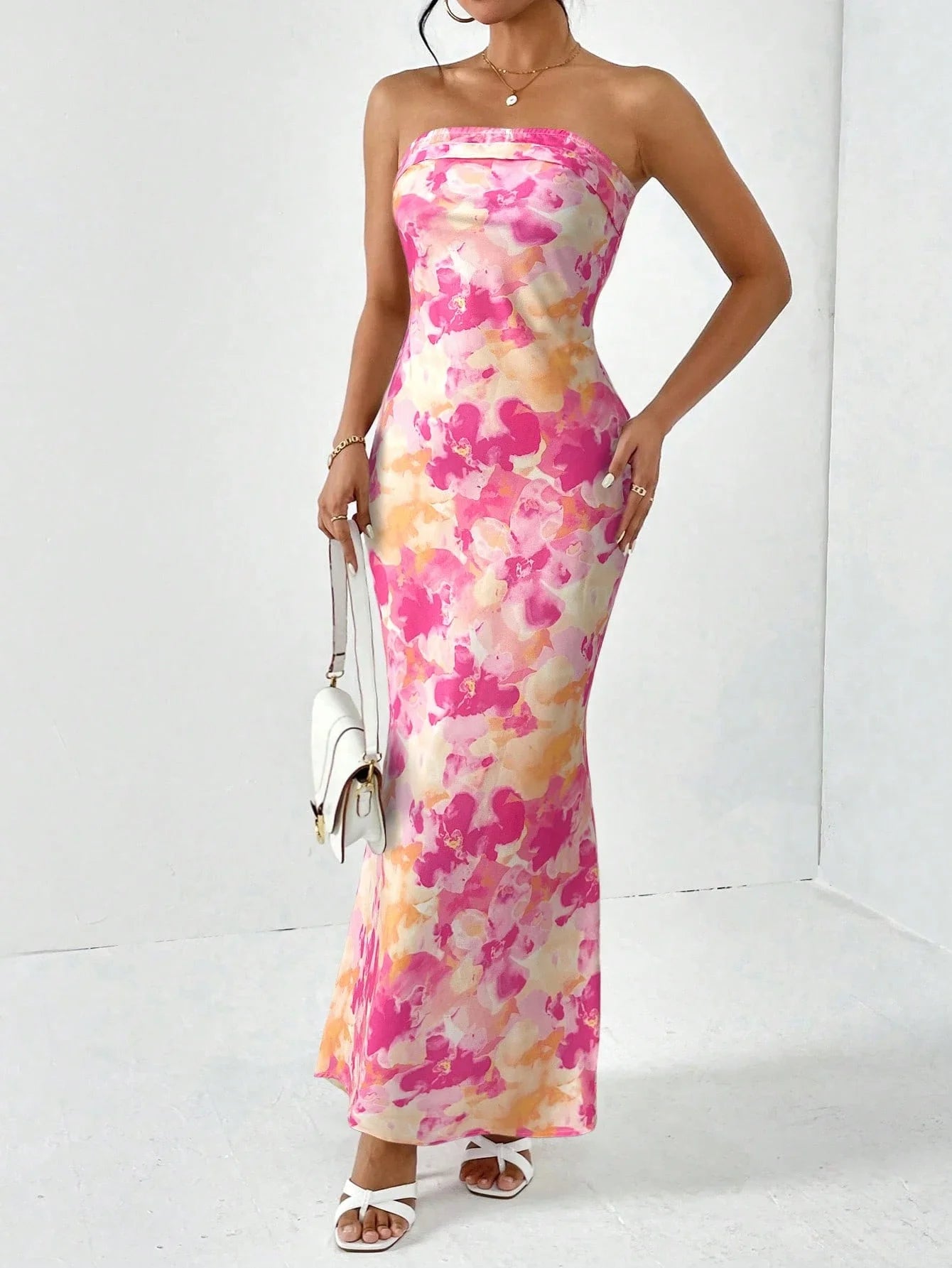 Women Sleeveless Backless Floral Print Maxi Dress Summer by MadisonnSavannahBoutique