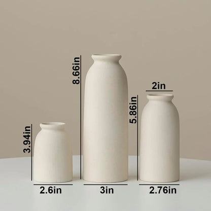 Set of 3 Ceramic Vases by MadisonnSavannahBoutique