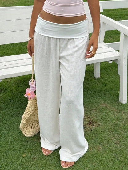 Cotton Linen Wide Leg Palazzo Pants by MadisonnSavannahBoutique