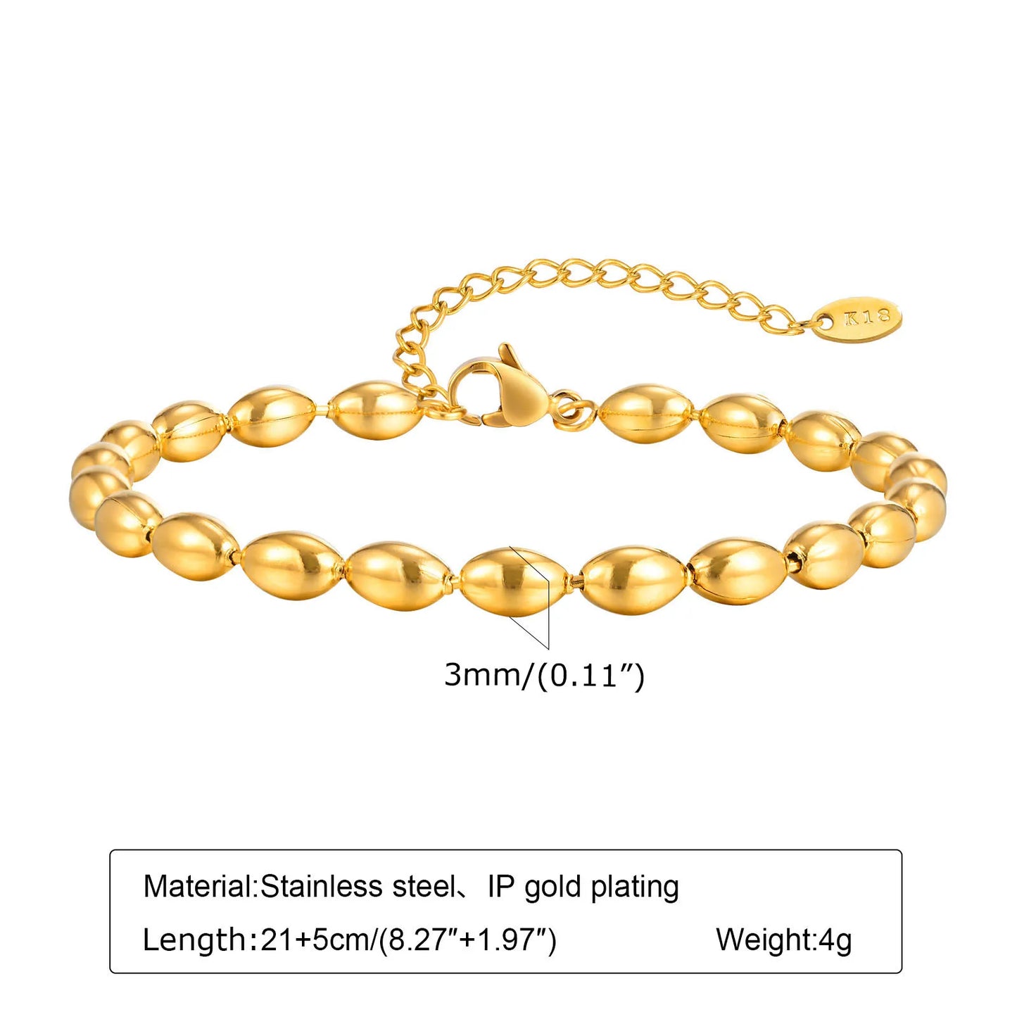 18k Gold Plated Foot Chain by MadisonnSavannahBoutique