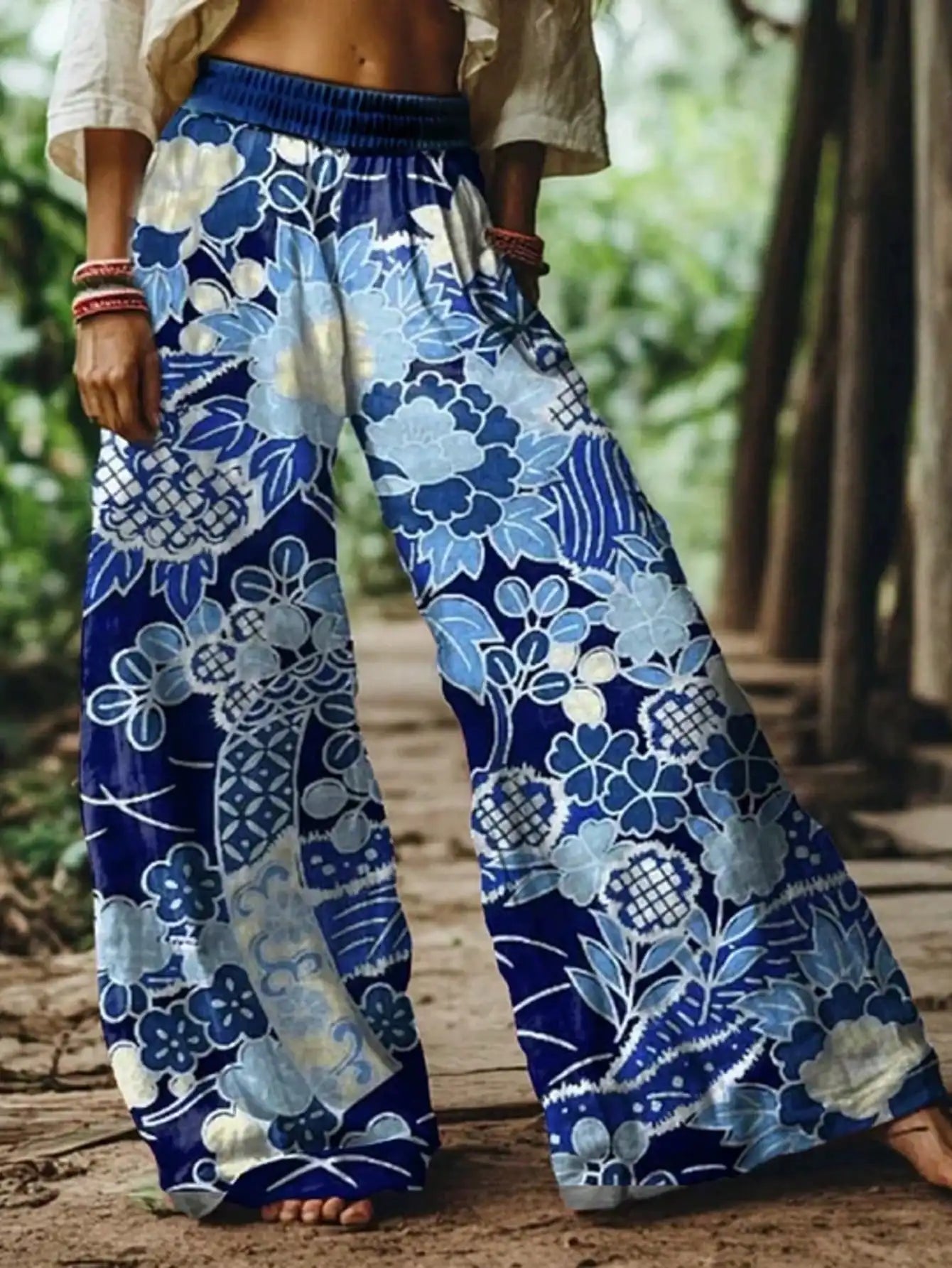 Floral Print Wide Leg Pants by MadisonnSavannahBoutique