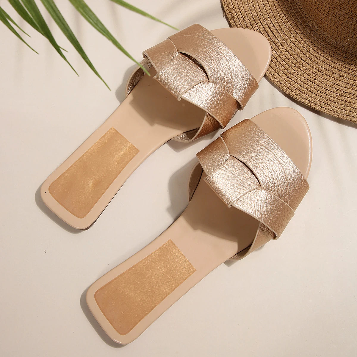 Luxury Designer Women's Flat Slippers by MadisonnSavannahBoutique