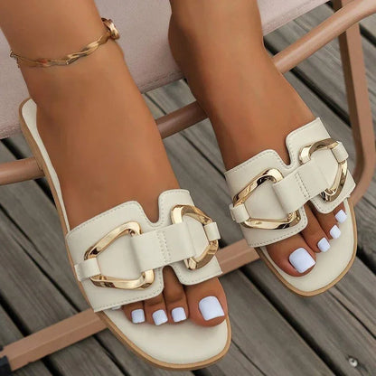 Women Single Band Flat Sandals by MadisonnSavannahBoutique