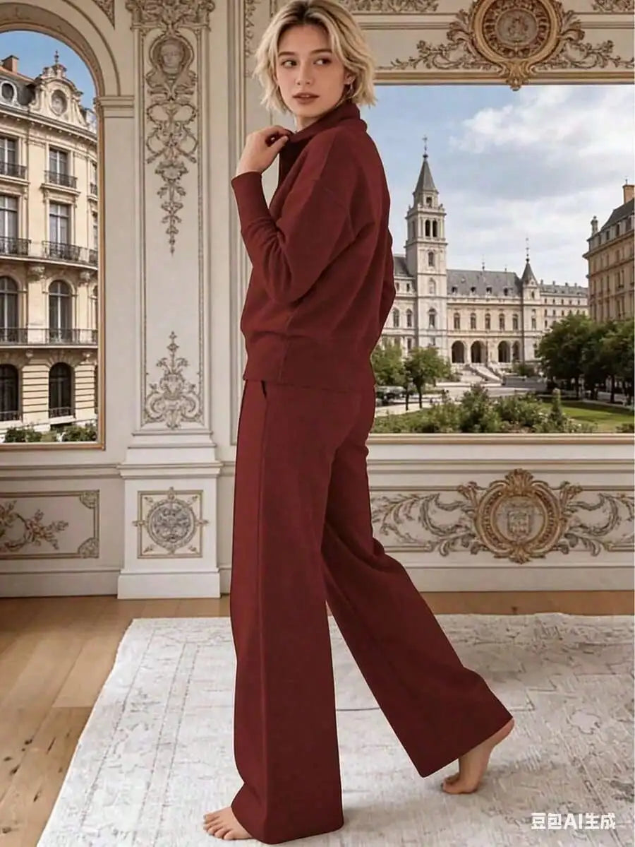 2-Piece Wide Leg Pants Set by MadisonnSavannahBoutique