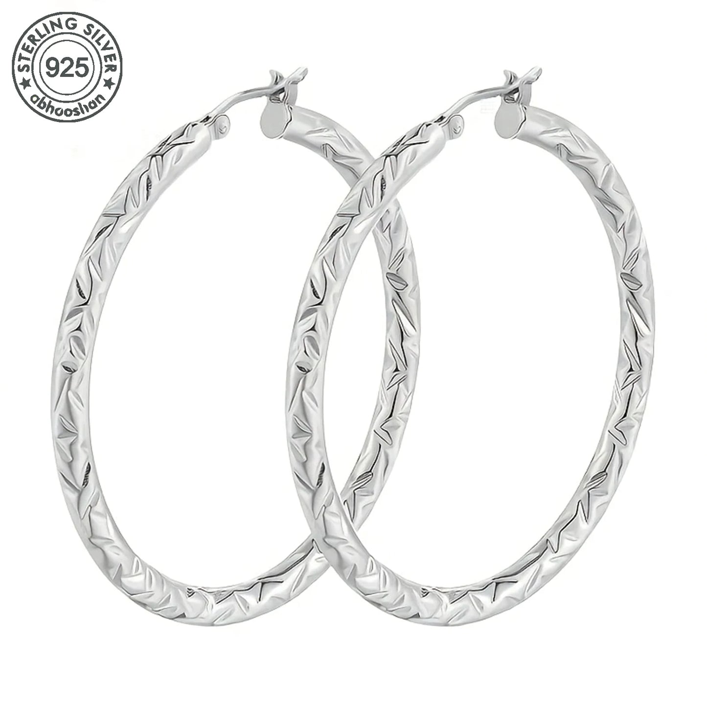 Italian Craftsmanship Engraved Diamond Cut Patterns Earrings by MadisonnSavannahBoutique