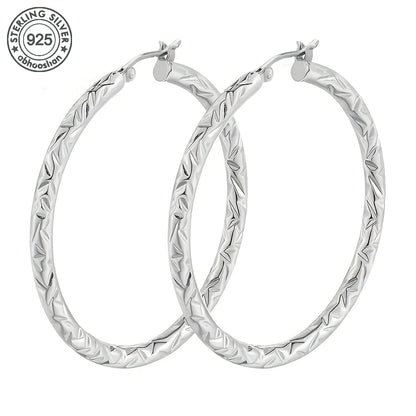 Italian Craftsmanship Engraved Diamond Cut Patterns Earrings by MadisonnSavannahBoutique