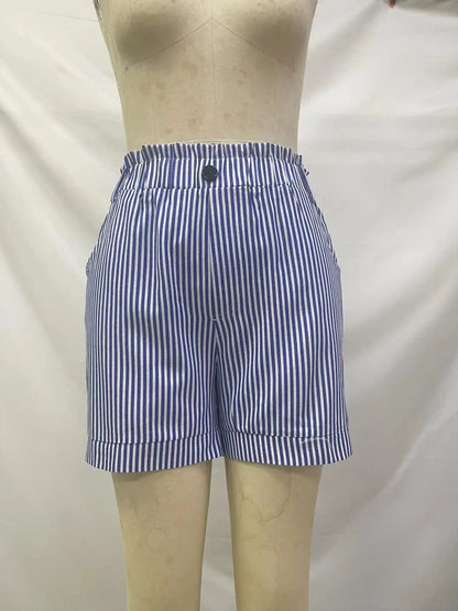 summer casual pocket striped casual shorts by MadisonnSavannahBoutique