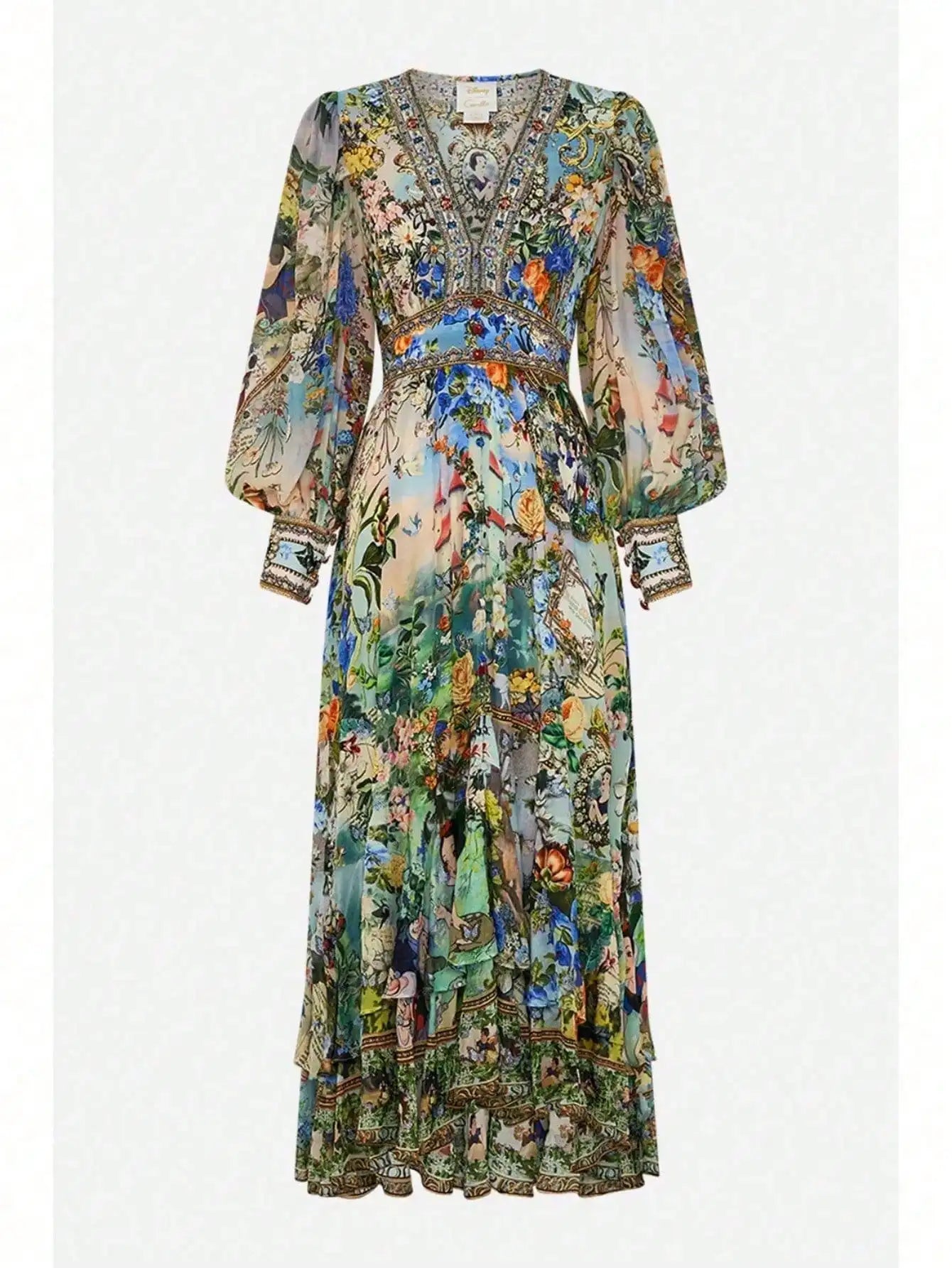 Chiffon Maxi Dress With Floral Print, by MadisonnSavannahBoutique