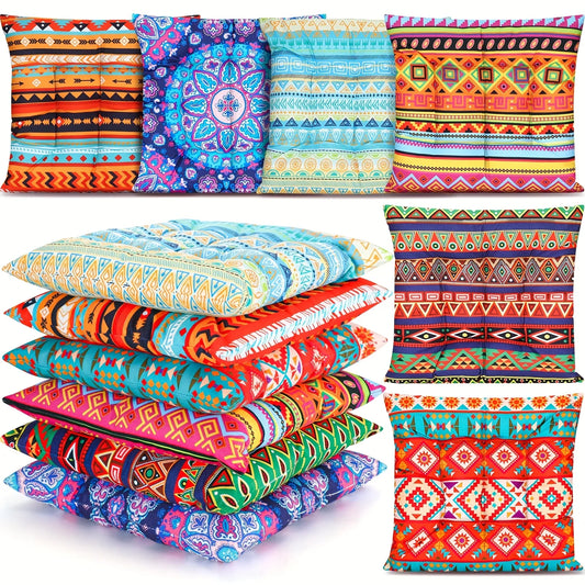 6pcs .15 Inch Boho Floor Cushions by MadisonnSavannahBoutique
