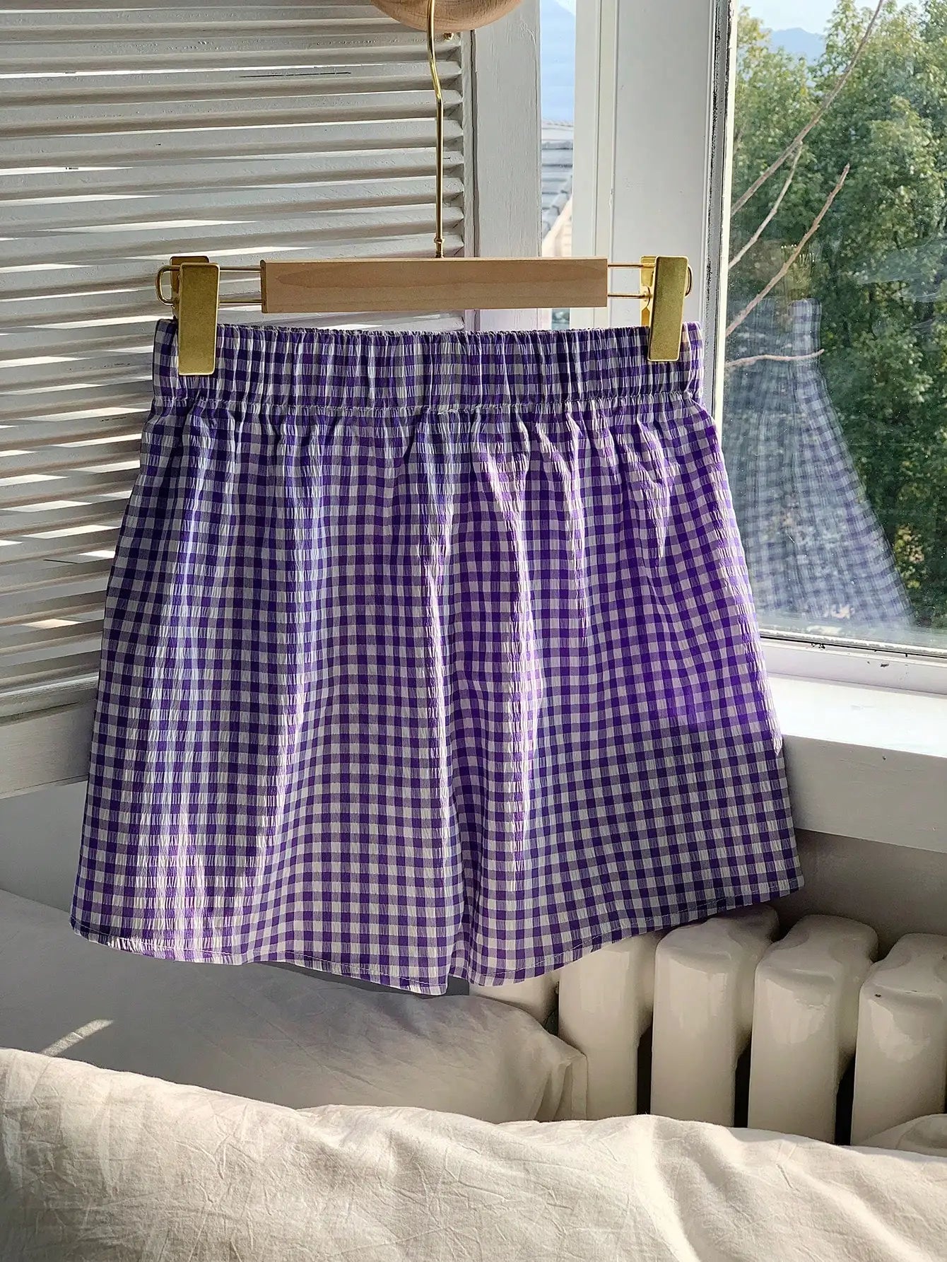 Yellow Gingham Plaid Casual Shorts by MadisonnSavannahBoutique