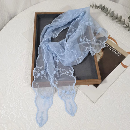 Lace Embroidered Silk Scarf by MadisonnSavannahBoutique