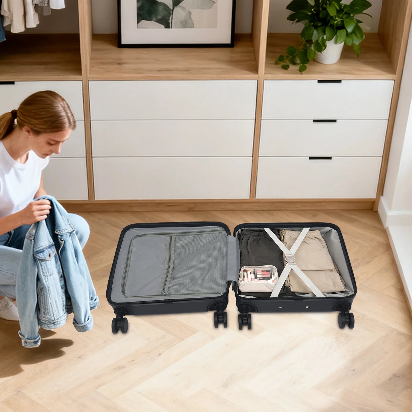 18" Boarding Suitcase with Front Compartment by MadisonnSavannahBoutique