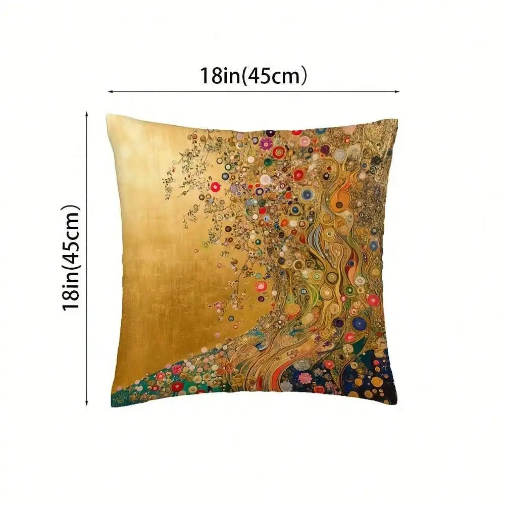 1pc Golden Floral Pillow Cover by MadisonnSavannahBoutique