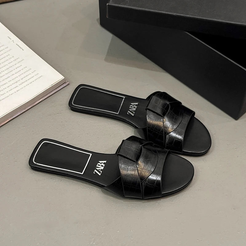 Luxury Designer Women's Flat Slippers by MadisonnSavannahBoutique