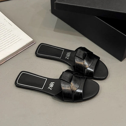 Luxury Designer Women's Flat Slippers by MadisonnSavannahBoutique
