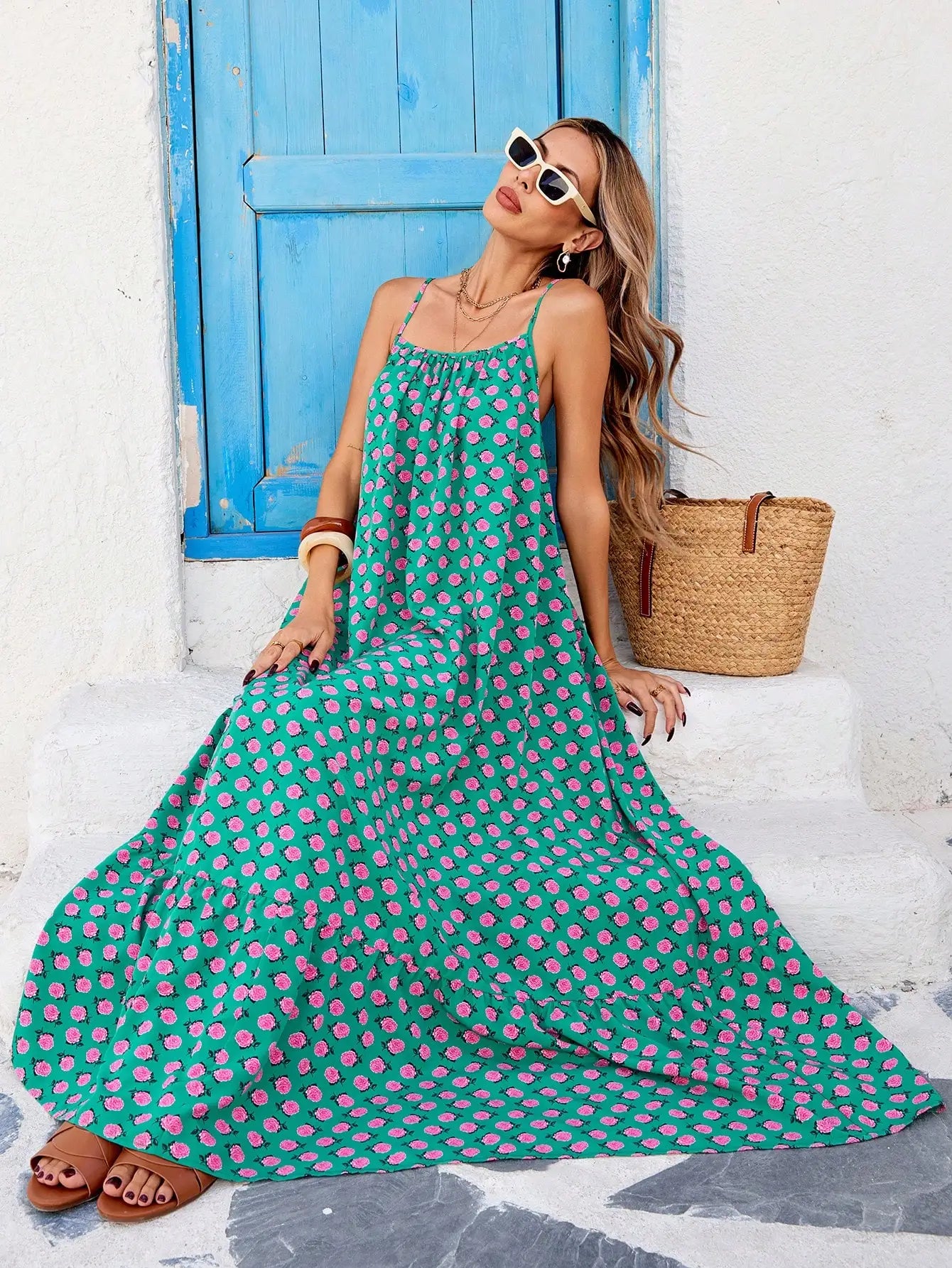 Sleeveless Boho Maxi Dress With Vibrant Paisley Print by MadisonnSavannahBoutique