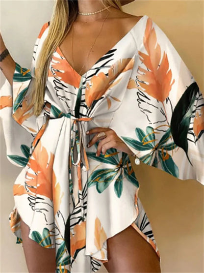 Flowers Print Bohemian Beach cover up by MadisonnSavannahBoutique
