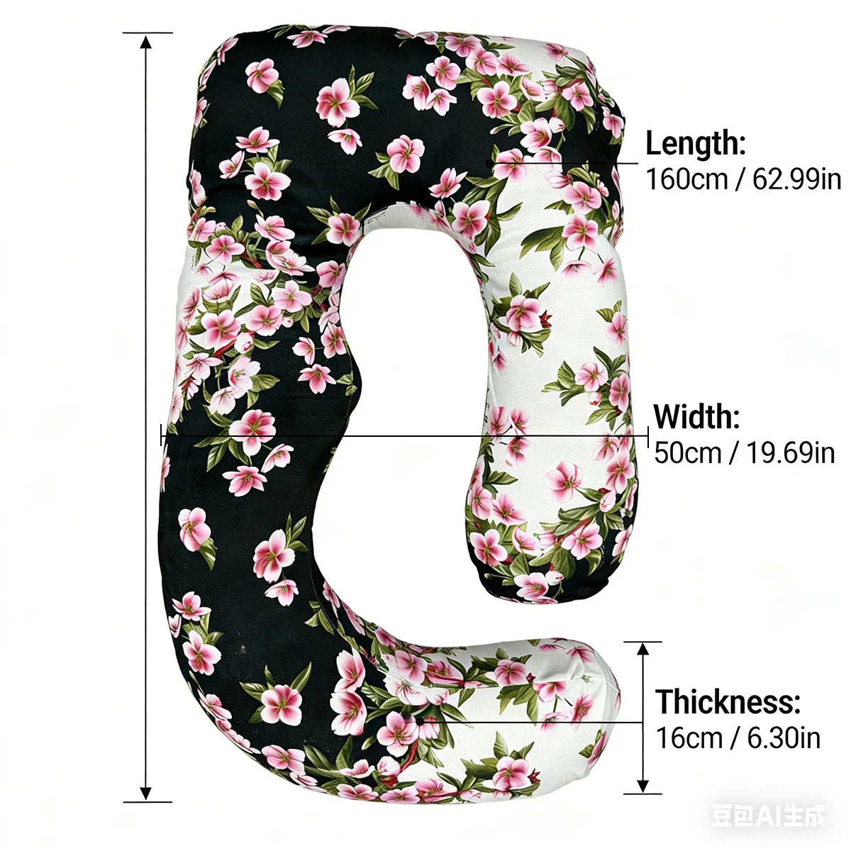 Light Luxury Floral U-Shaped Pillow by MadisonnSavannahBoutique