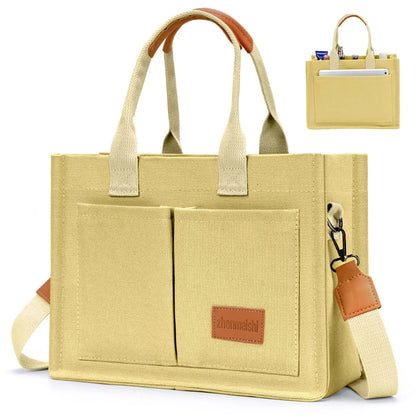 Canvas Tote Bags with Pockets by MadisonnSavannahBoutique
