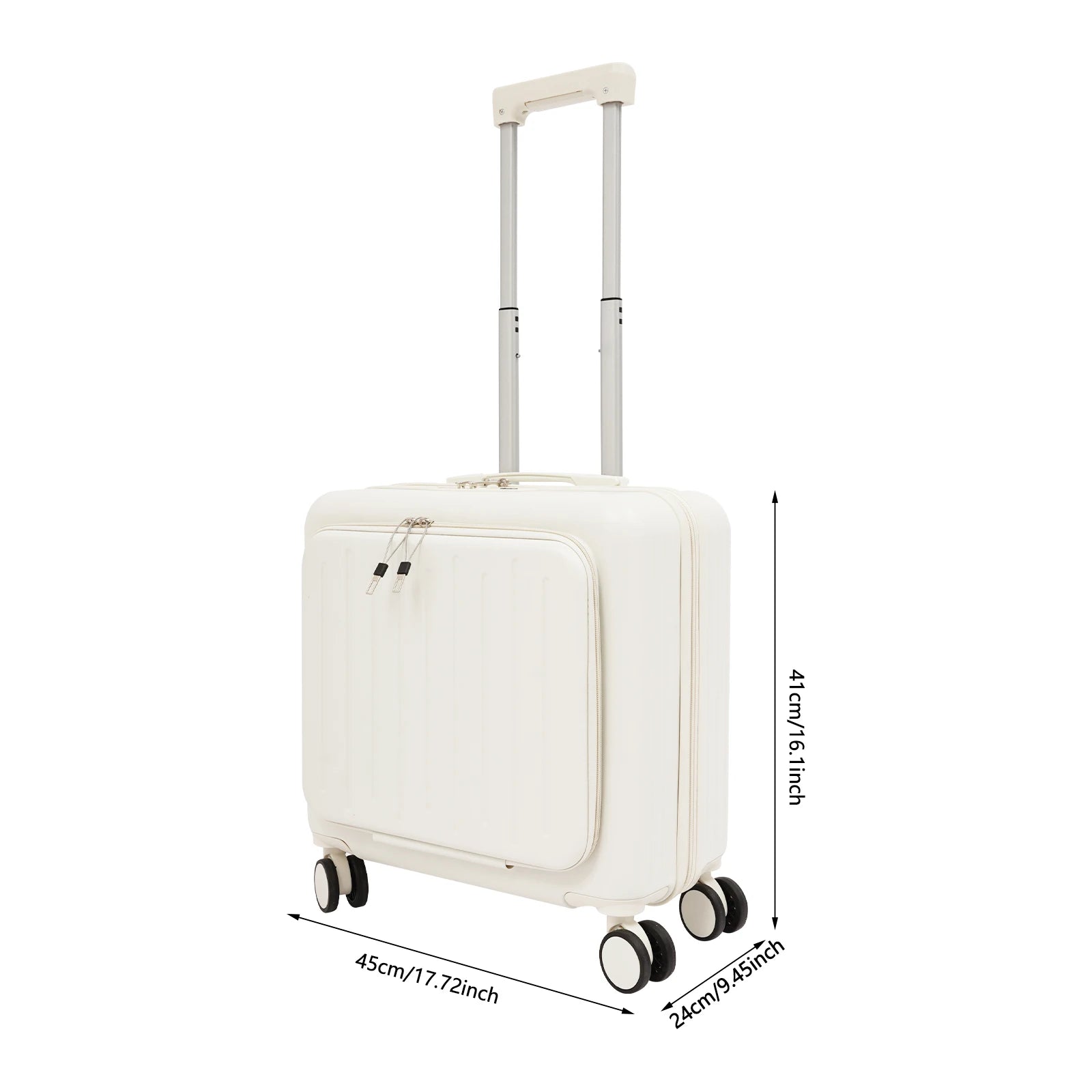 18" Boarding Suitcase with Front Compartment by MadisonnSavannahBoutique