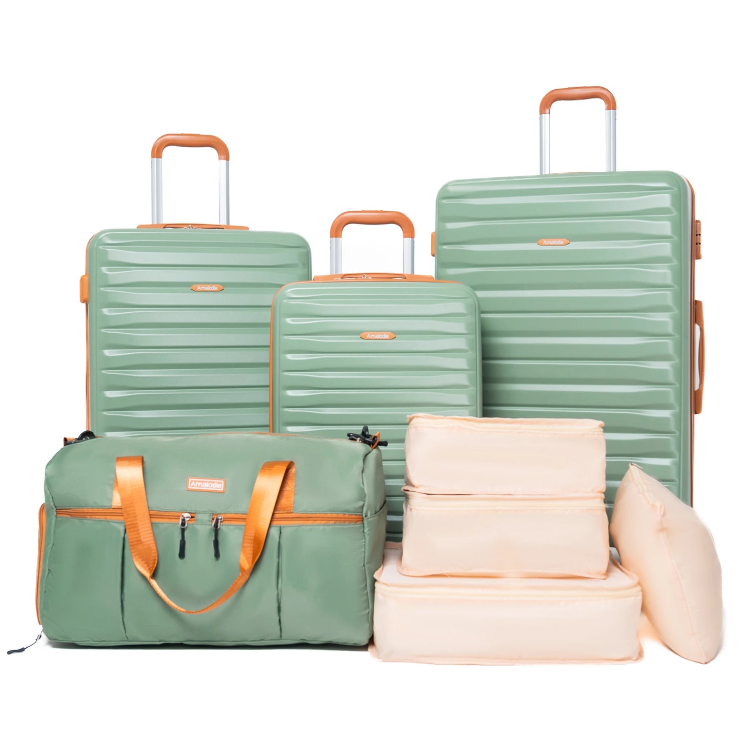 3 Piece Suitcases with Double Spinner Wheel, Hard Case Luggage with TSA Lock, Travel Duffle Bag by MadisonnSavannahBoutique