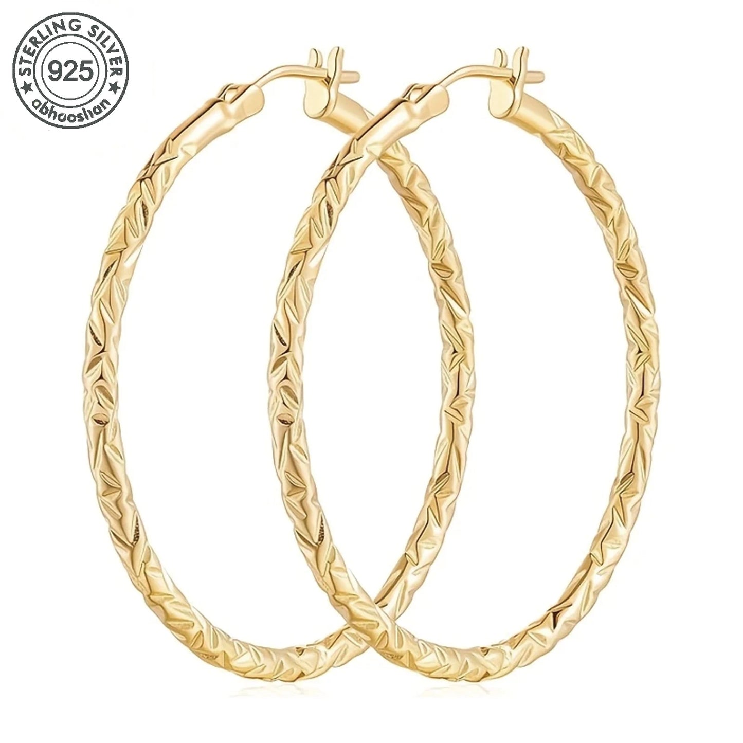 Italian Craftsmanship Engraved Diamond Cut Patterns Earrings by MadisonnSavannahBoutique