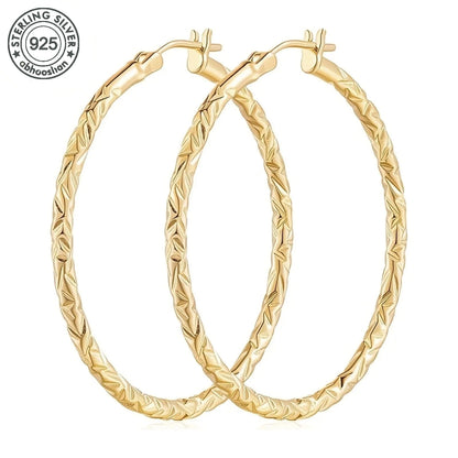 Italian Craftsmanship Engraved Diamond Cut Patterns Earrings by MadisonnSavannahBoutique
