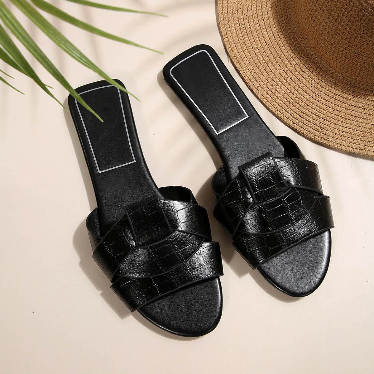Luxury Designer Women's Flat Slippers by MadisonnSavannahBoutique