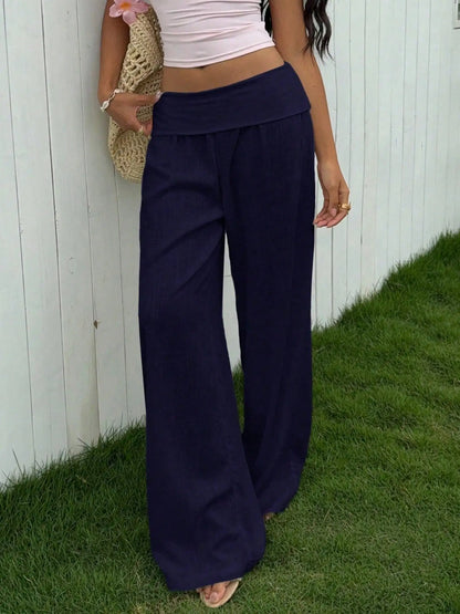 Cotton Linen Wide Leg Palazzo Pants by MadisonnSavannahBoutique