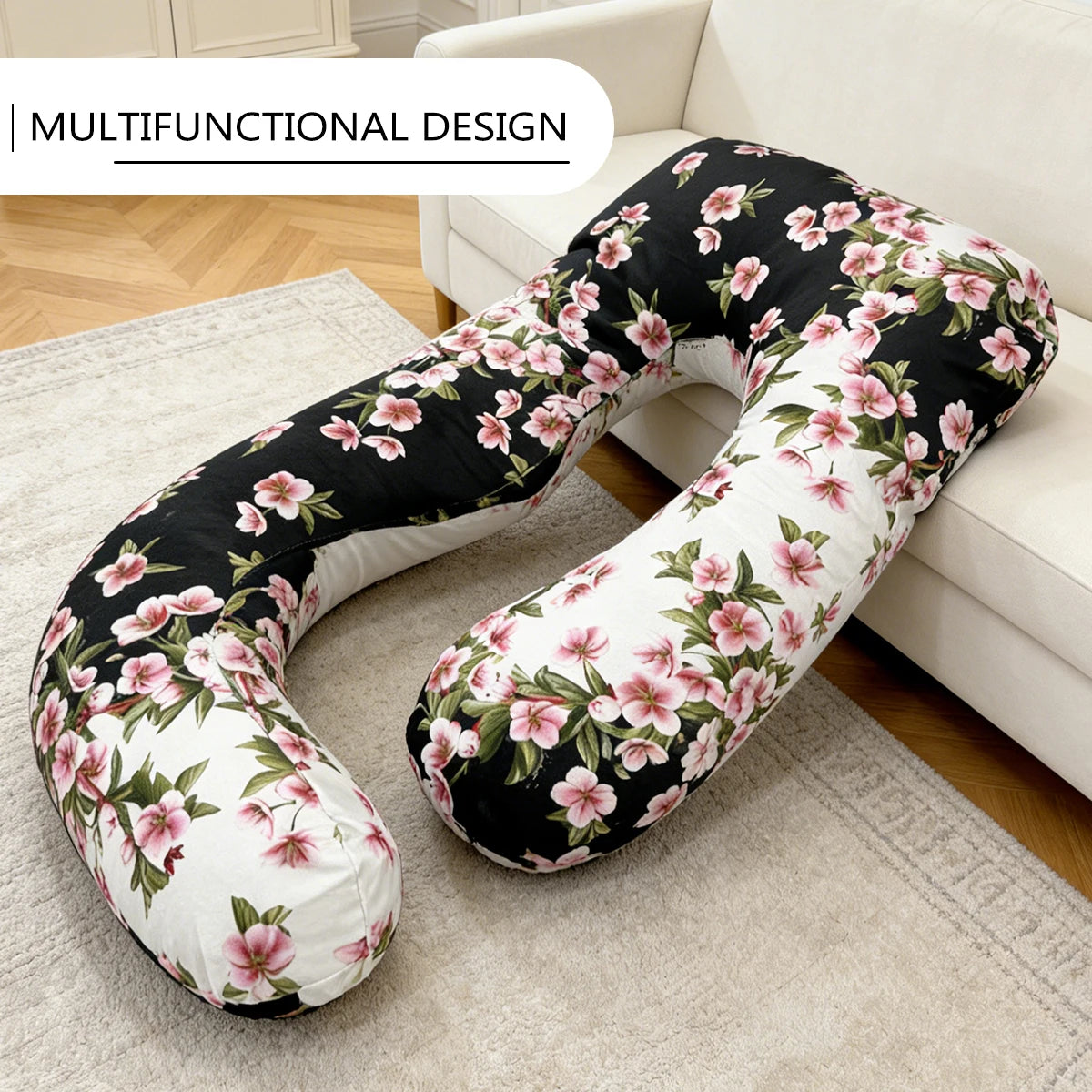 Light Luxury Floral U-Shaped Pillow by MadisonnSavannahBoutique