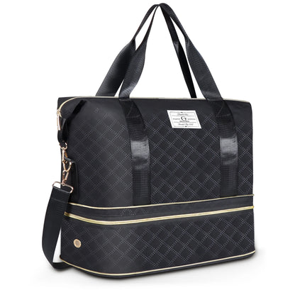 Large Capacity, Durable Nylon, Spinner Wheels, Shoulder & Hand Carry Option, Ideal fo by MadisonnSavannahBoutique