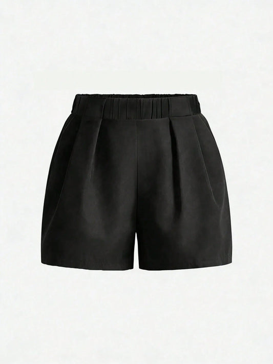 High Waist Pleated Shorts by MadisonnSavannahBoutique
