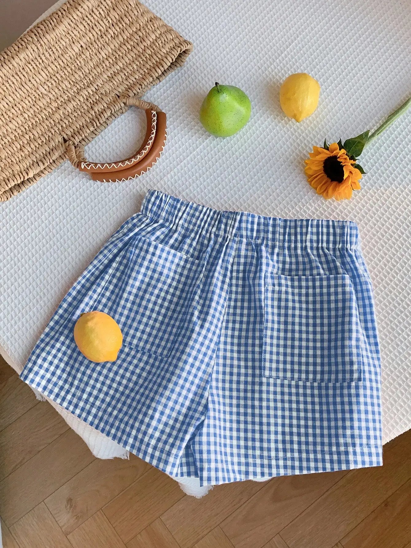 Yellow Gingham Plaid Casual Shorts by MadisonnSavannahBoutique