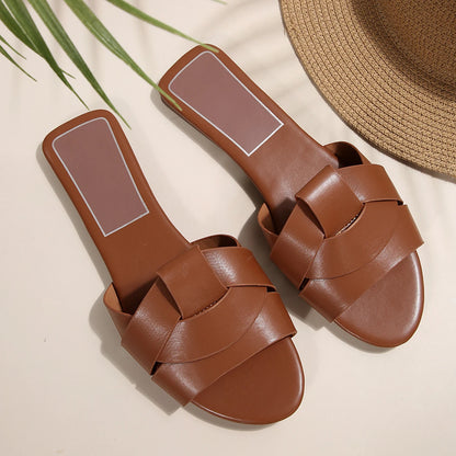 Luxury Designer Women's Flat Slippers by MadisonnSavannahBoutique