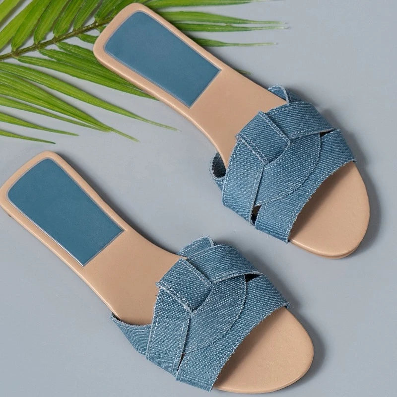 Luxury Designer Women's Flat Slippers by MadisonnSavannahBoutique