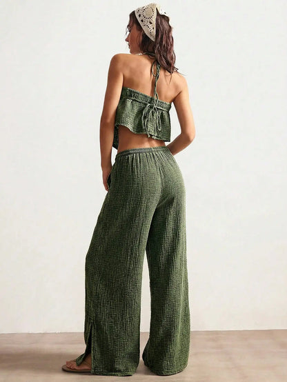 Bohemian Casual Wide Leg Pants by MadisonnSavannahBoutique