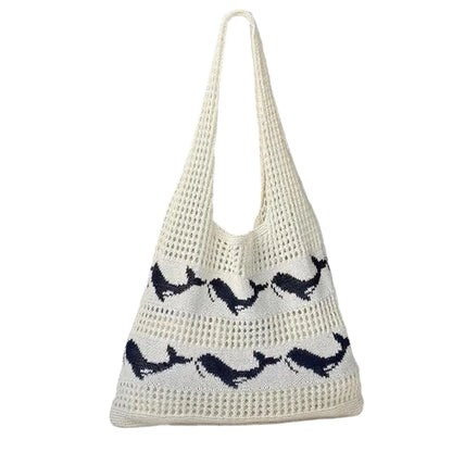Handmade Crochet Tote Bag with Seahorse Design by MadisonnSavannahBoutique