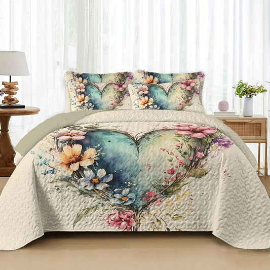 2/3pcs Floral Lightweight Comforter Quilt Set by MadisonnSavannahBoutique